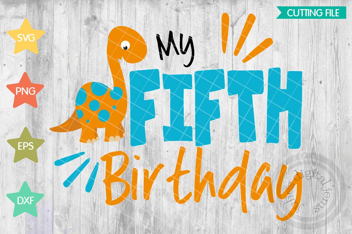 Download Dinosaur Birthday svg, 5th Birthday svg, Dinosaur svg