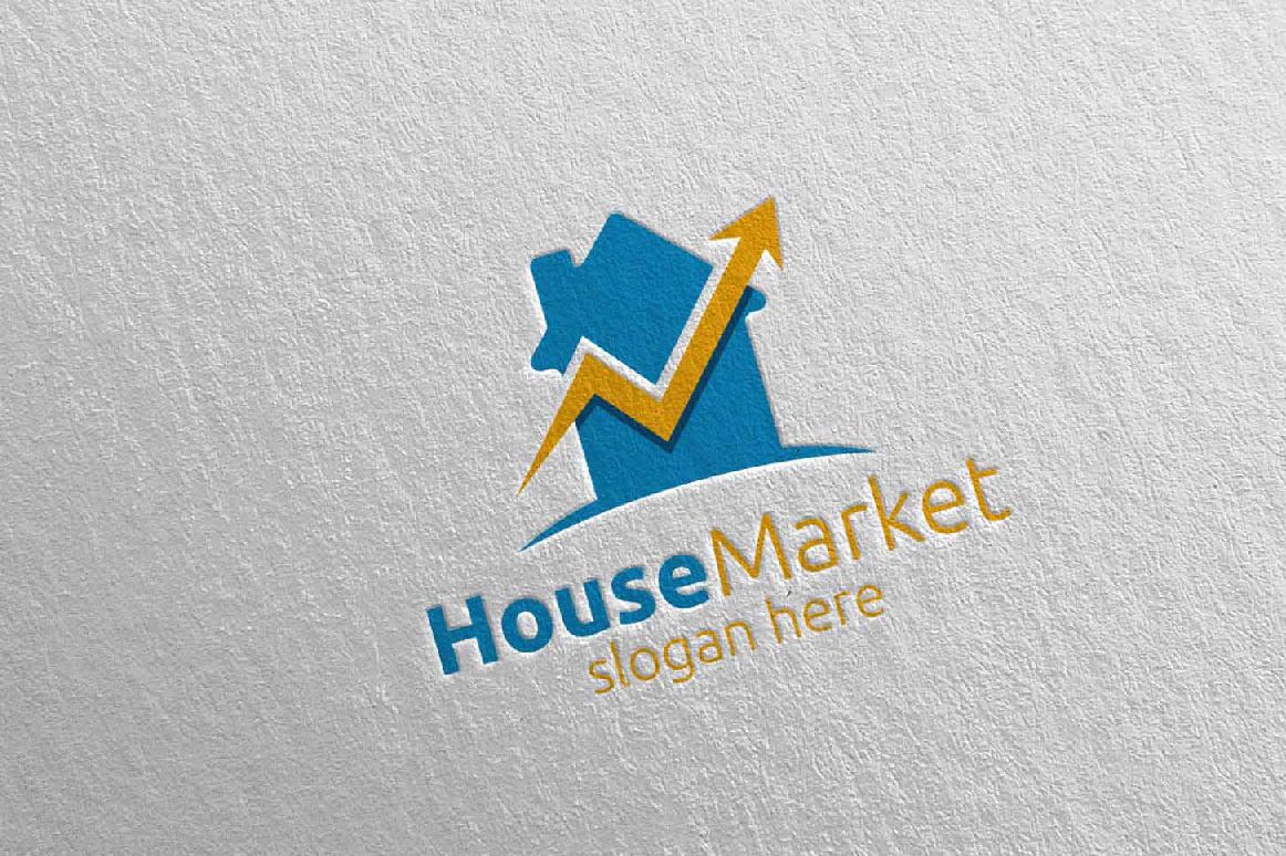 Real Estate Marketing Financial Advisor Logo Design 21 example image 1
