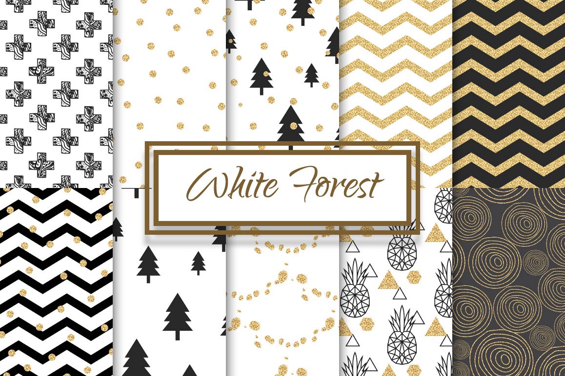 Abstract White Forest Patterns example image 1