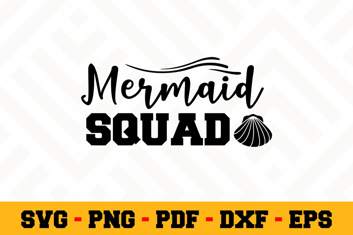 Mermaid SVG Design n526 | Mermaid SVG Cut File example image 1