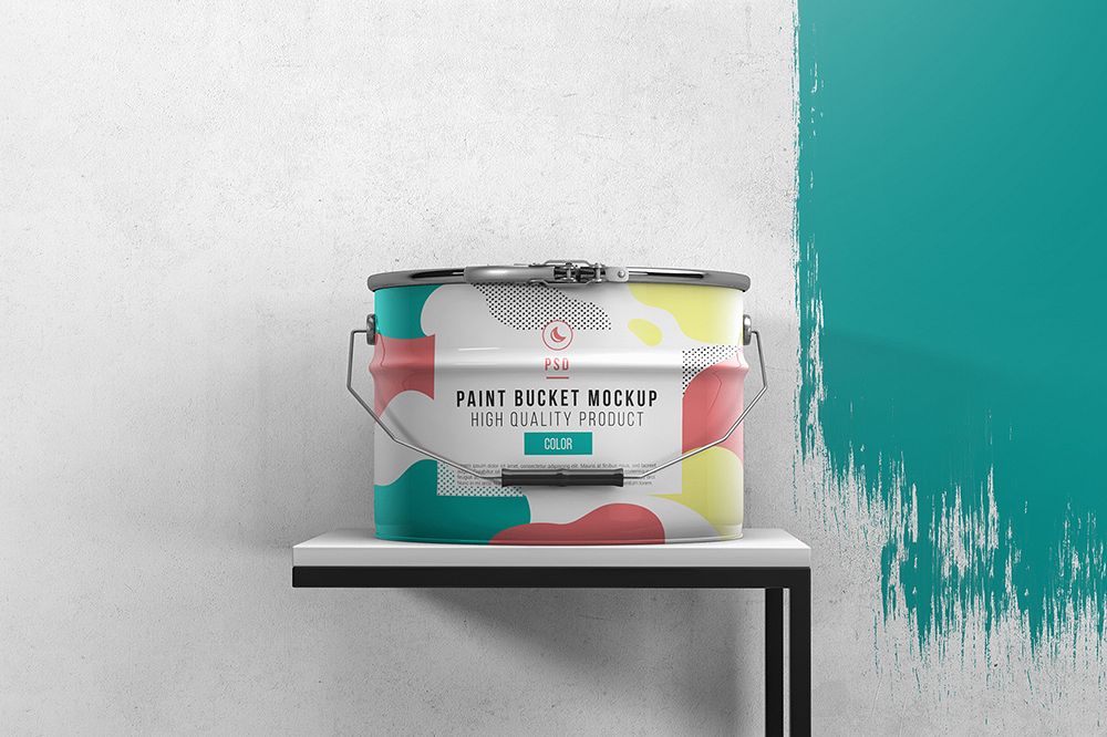 Download Paint Bucket Mockup (347814) | Products | Design Bundles