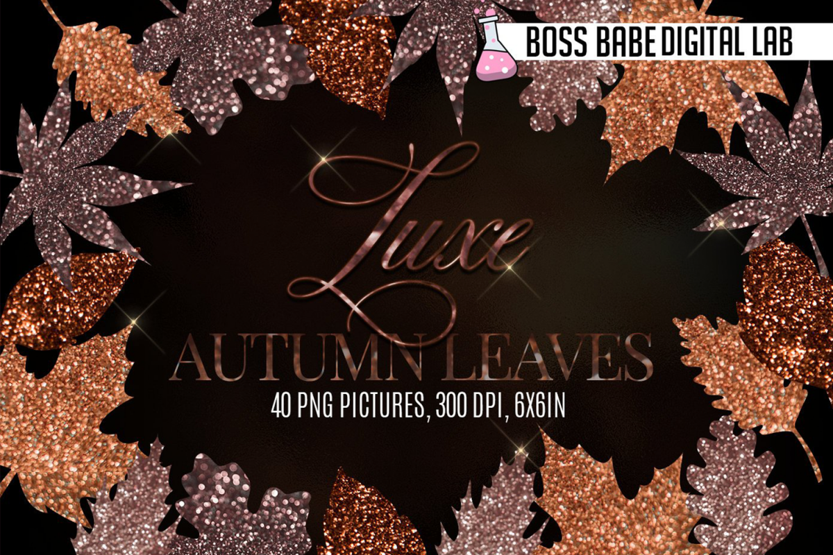 Luxe Fall Leaves Clipart example image 1