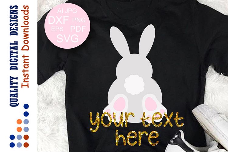 Happy Easter svg Bunny ears clipart Easter example image 1