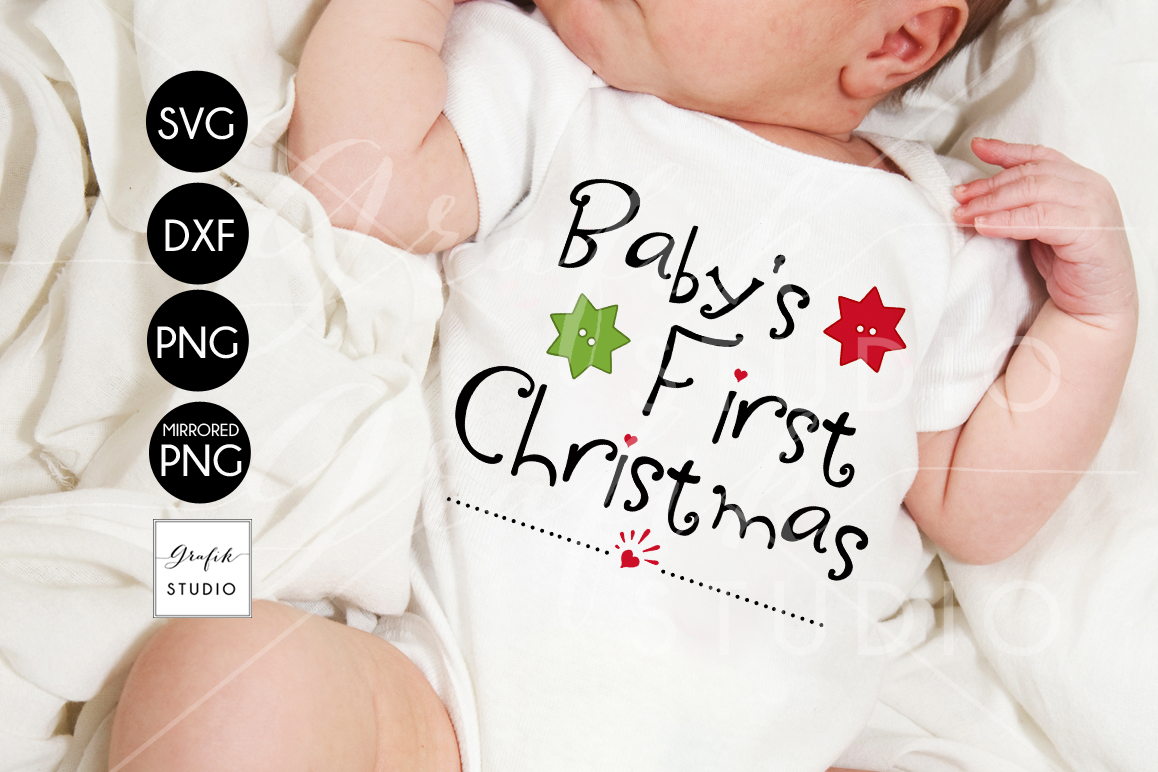 Babys First Christmas SVG File (40713) SVGs Design Bundles