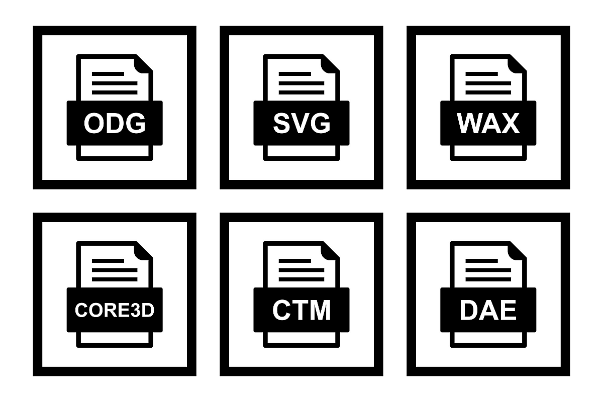 Set Of File Formats Icons example image 1