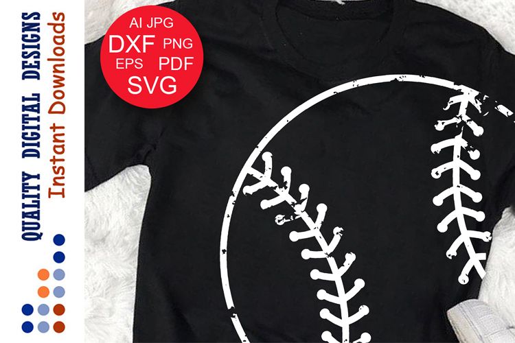 Baseball ball svg clip art Grunge Sports shirts example image 1