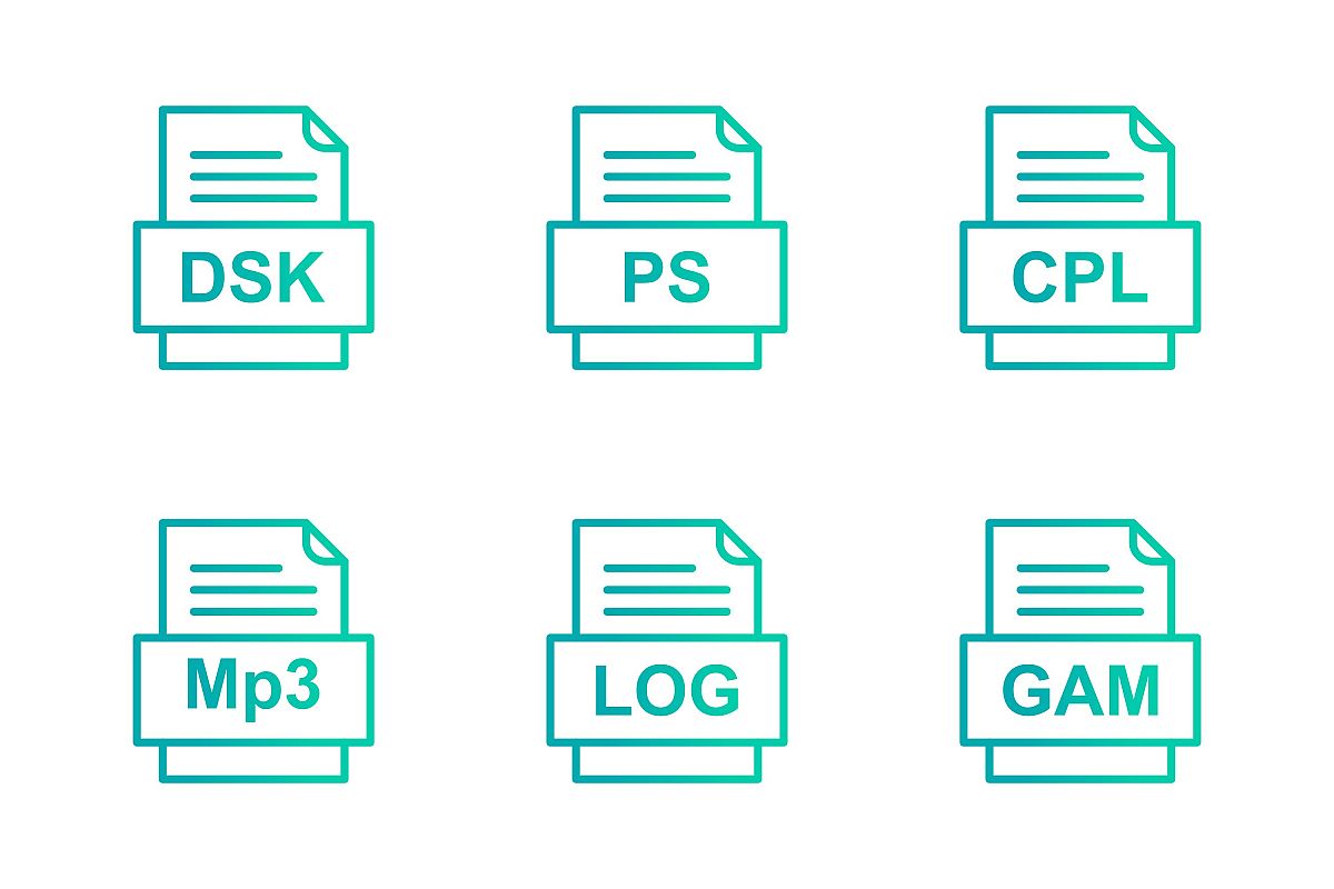 Set Of File Formats Icons example image 1