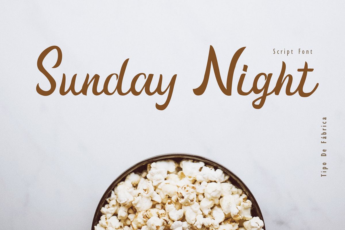 Sunday Night Script Font example image 1