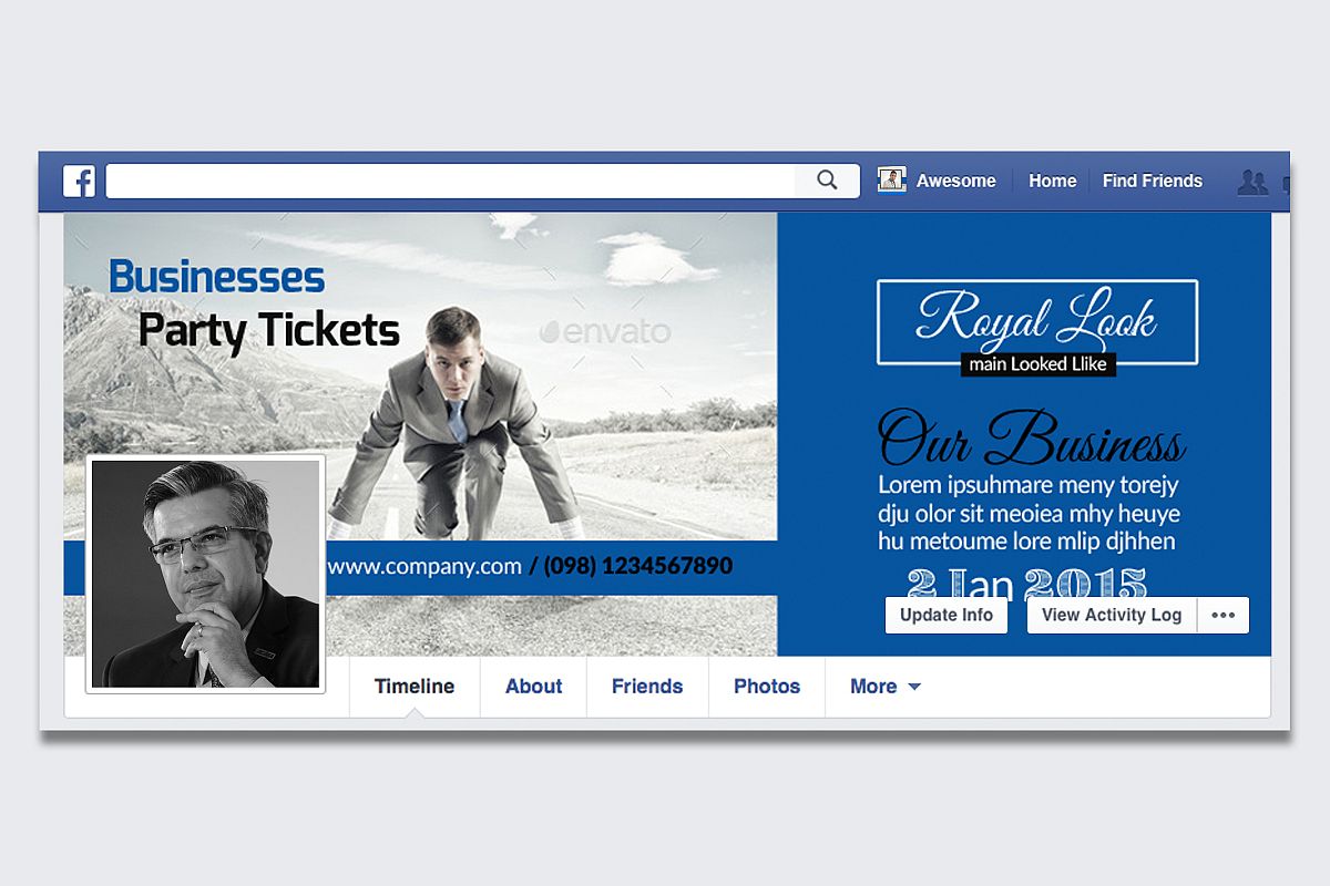 Creative Business Facebook Timeline Cover example image 1