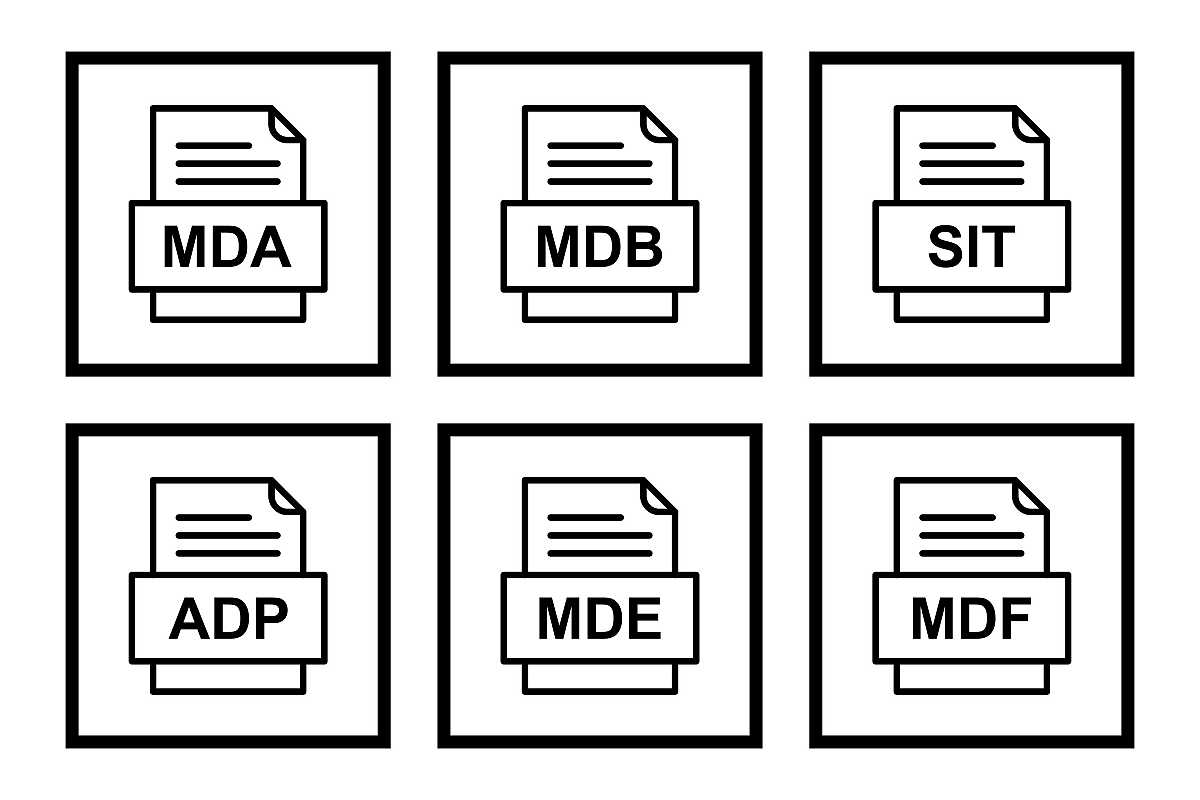 Set Of File Formats Icons example image 1
