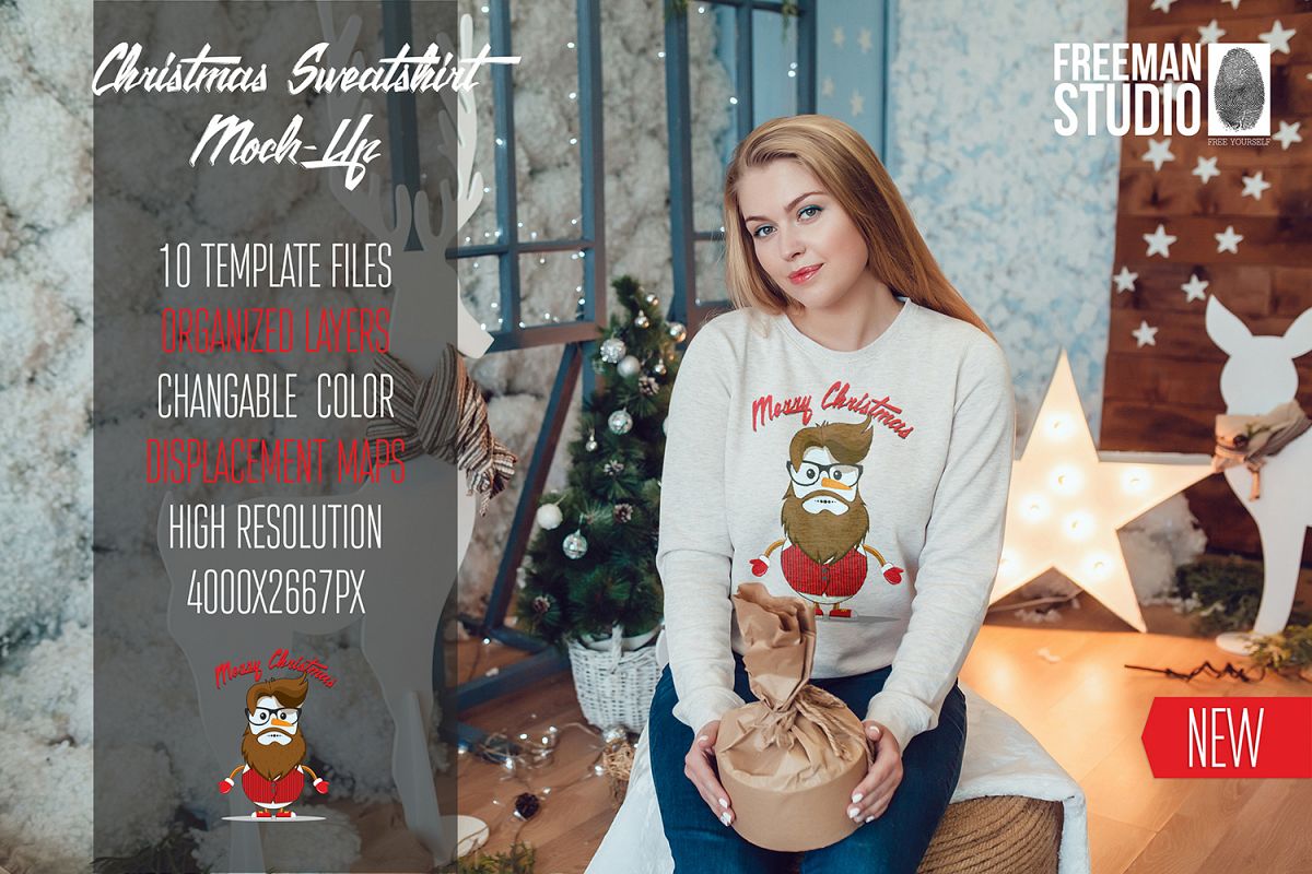 Christmas Sweatshirt Mock-Up Vol.2 example image 1