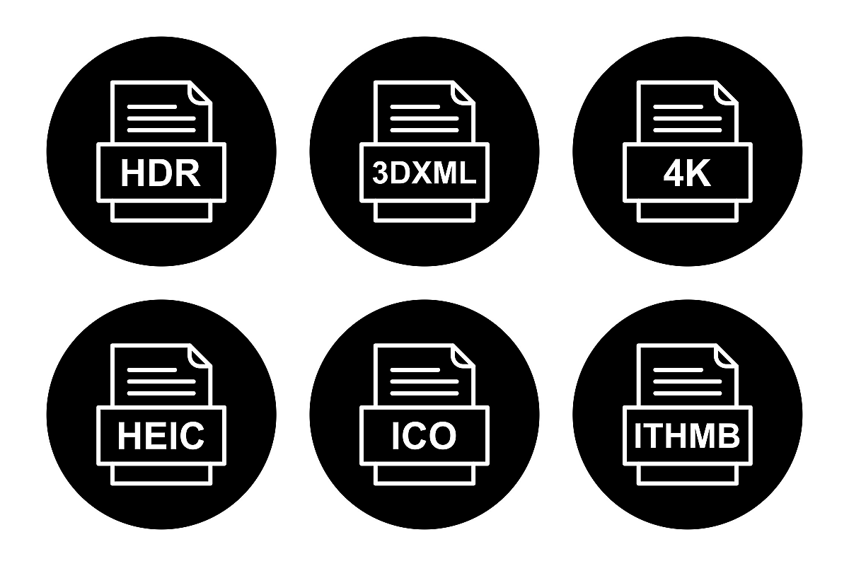 Set Of File Formats Icons example image 1