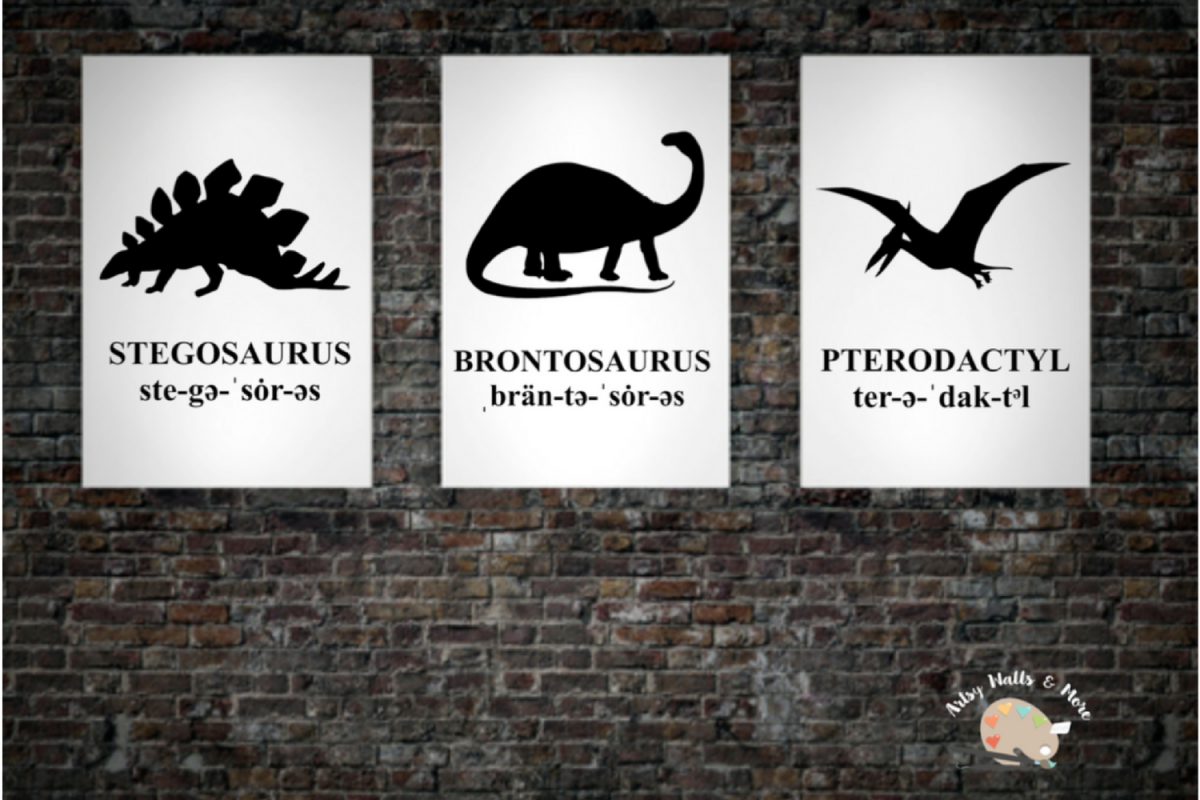 Dinosaur wall art Printable boys bedroom dinosaur poster