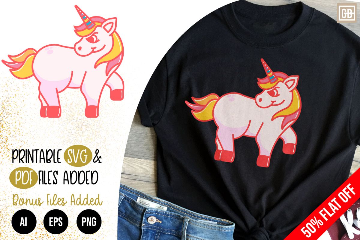 Angry Unicorn SVG, EPS, AI, PDF, PNG example image 1
