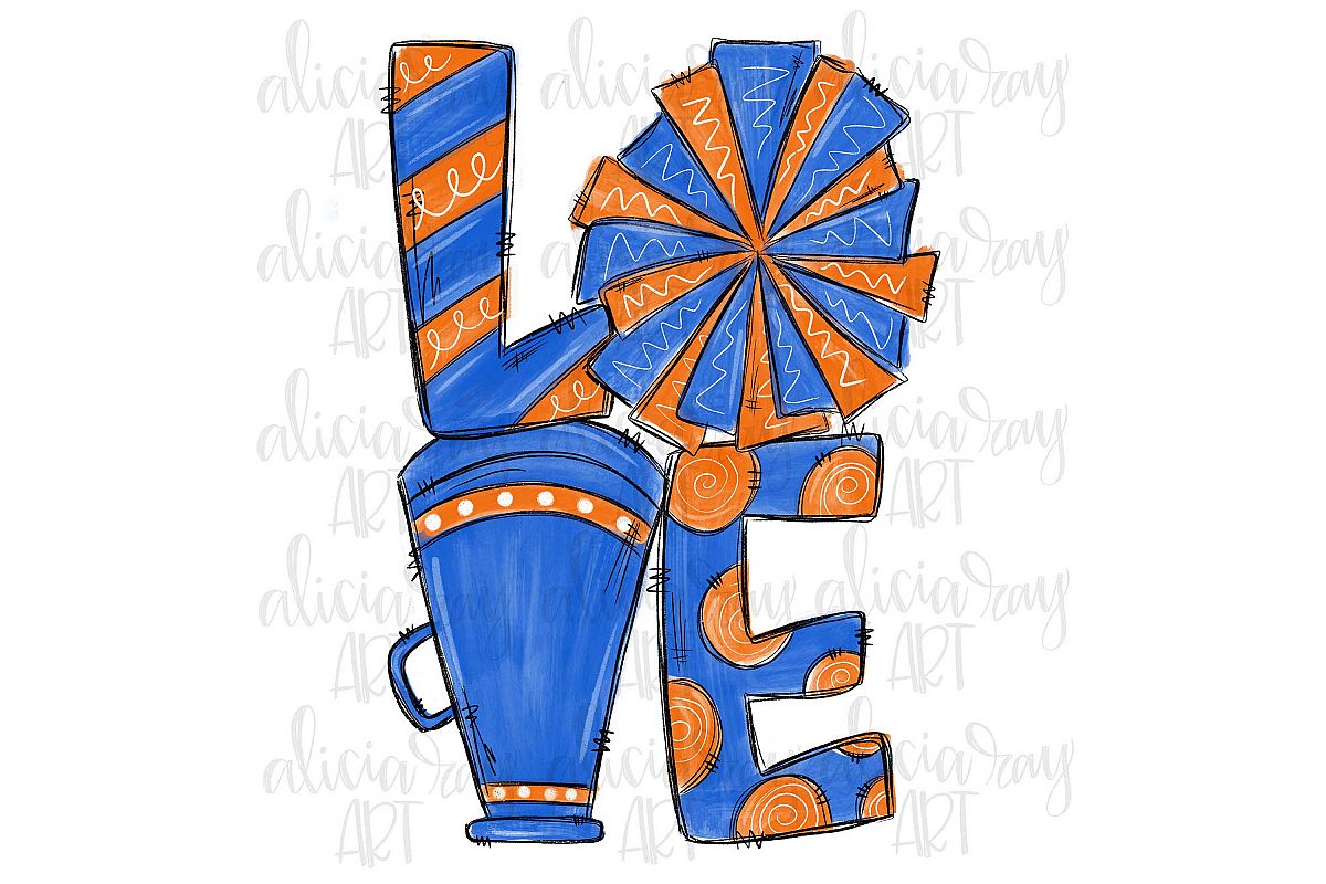 Cheer Love Blue and Orange example image 1