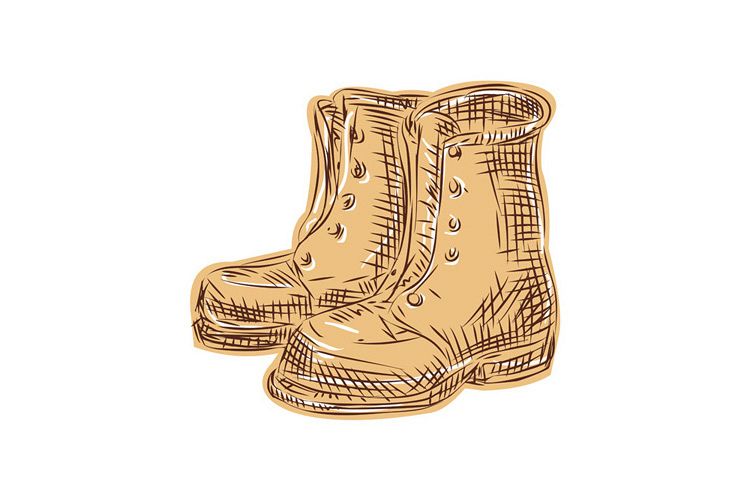 Boots Old Etching example image 1