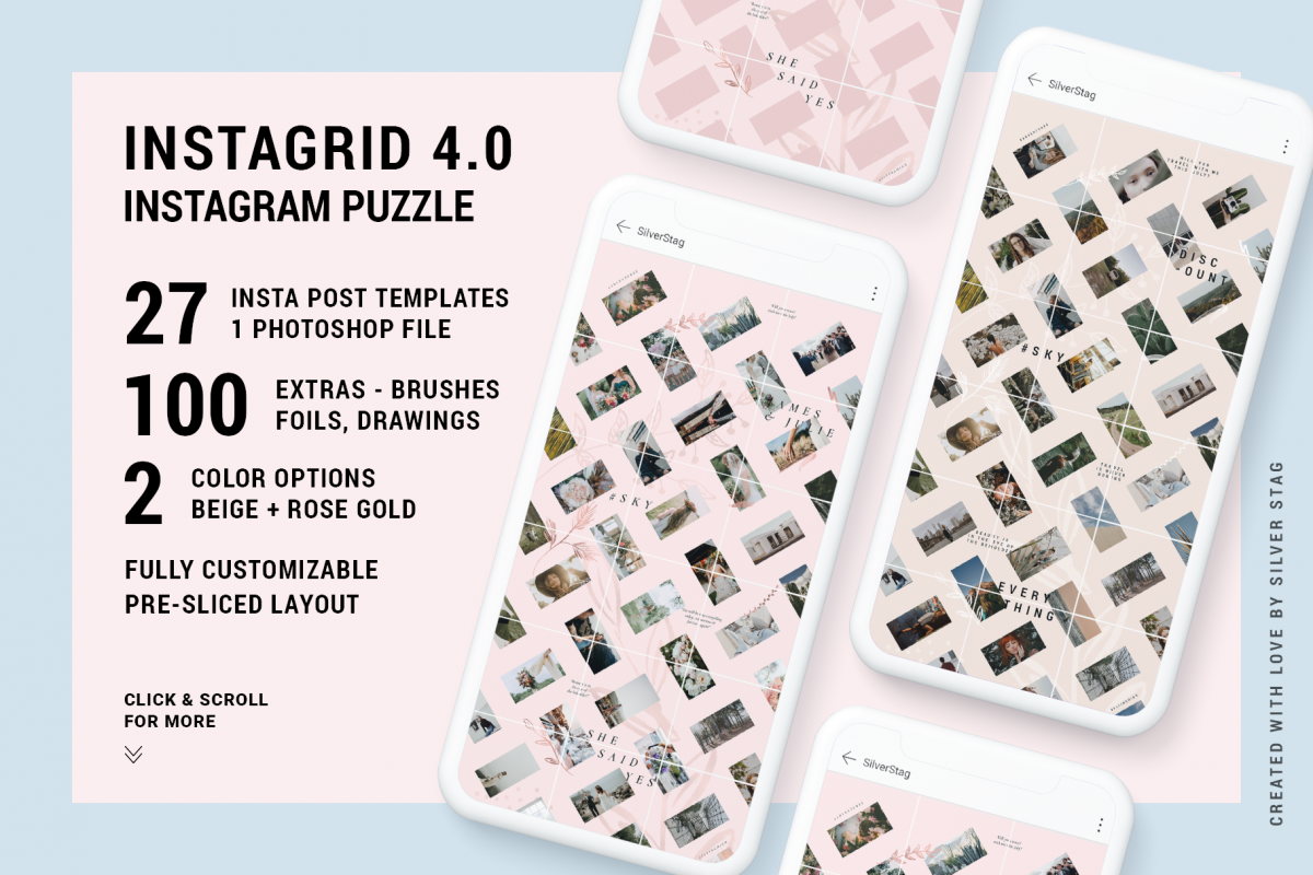 InstaGrid 4.0 Instagram Puzzle Template Grid Template (134365