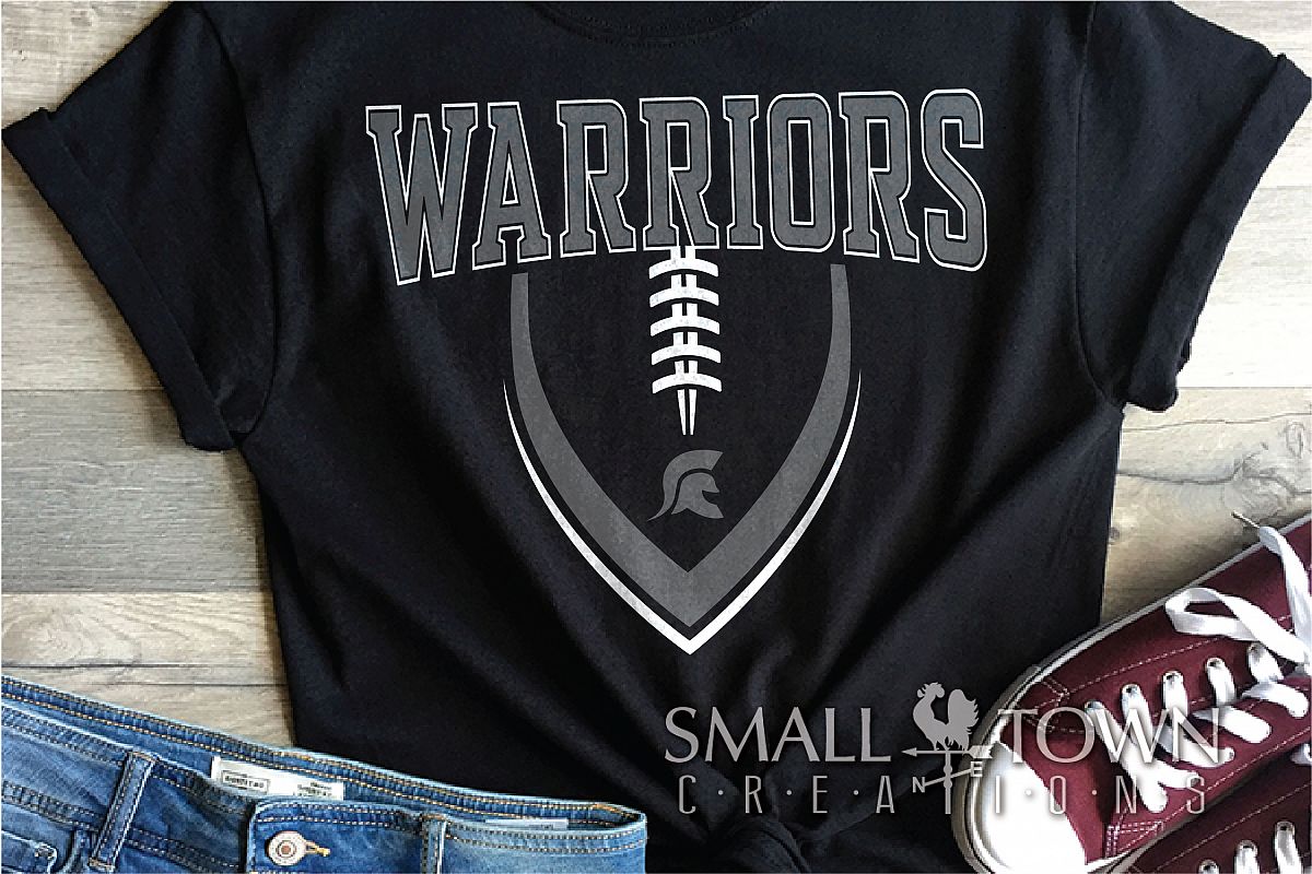 Warrior Football, Team, Sports, Logo, PRINT, CUT & DESIGN example image 1