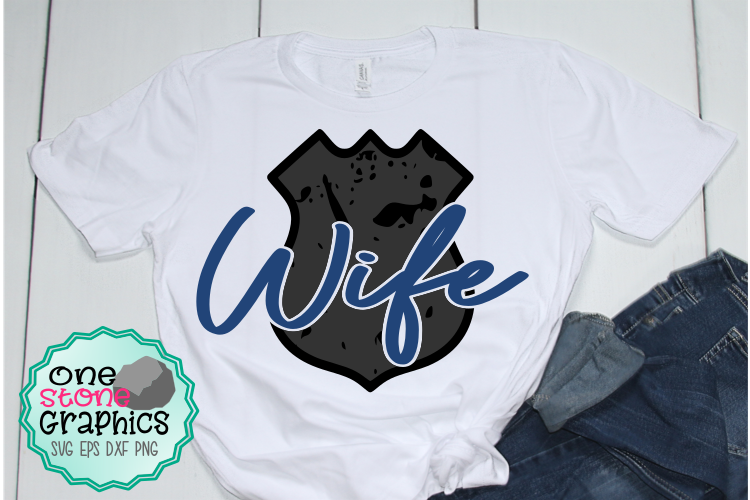 Proud police wife svg,police wife svg,badge svg example image 1
