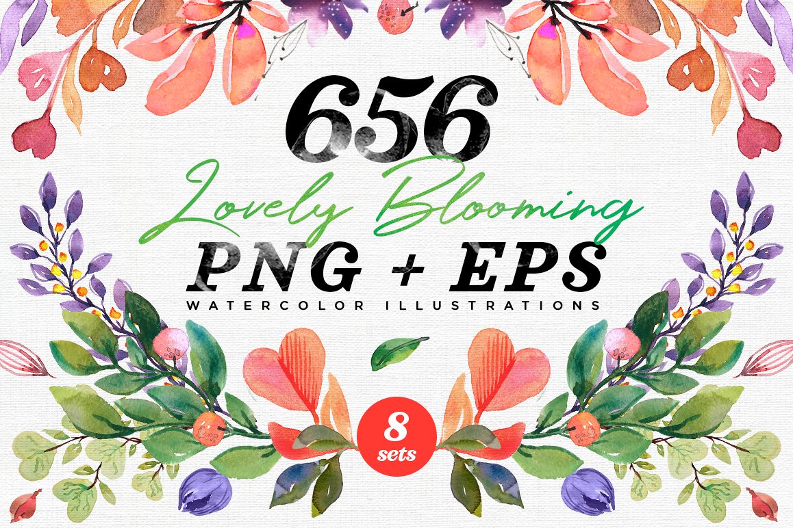 656 Lovely Blooming Hearts Greenery example image 1