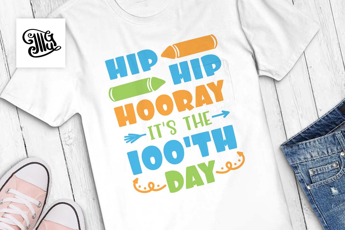 100 days of school for kids svg example image 1