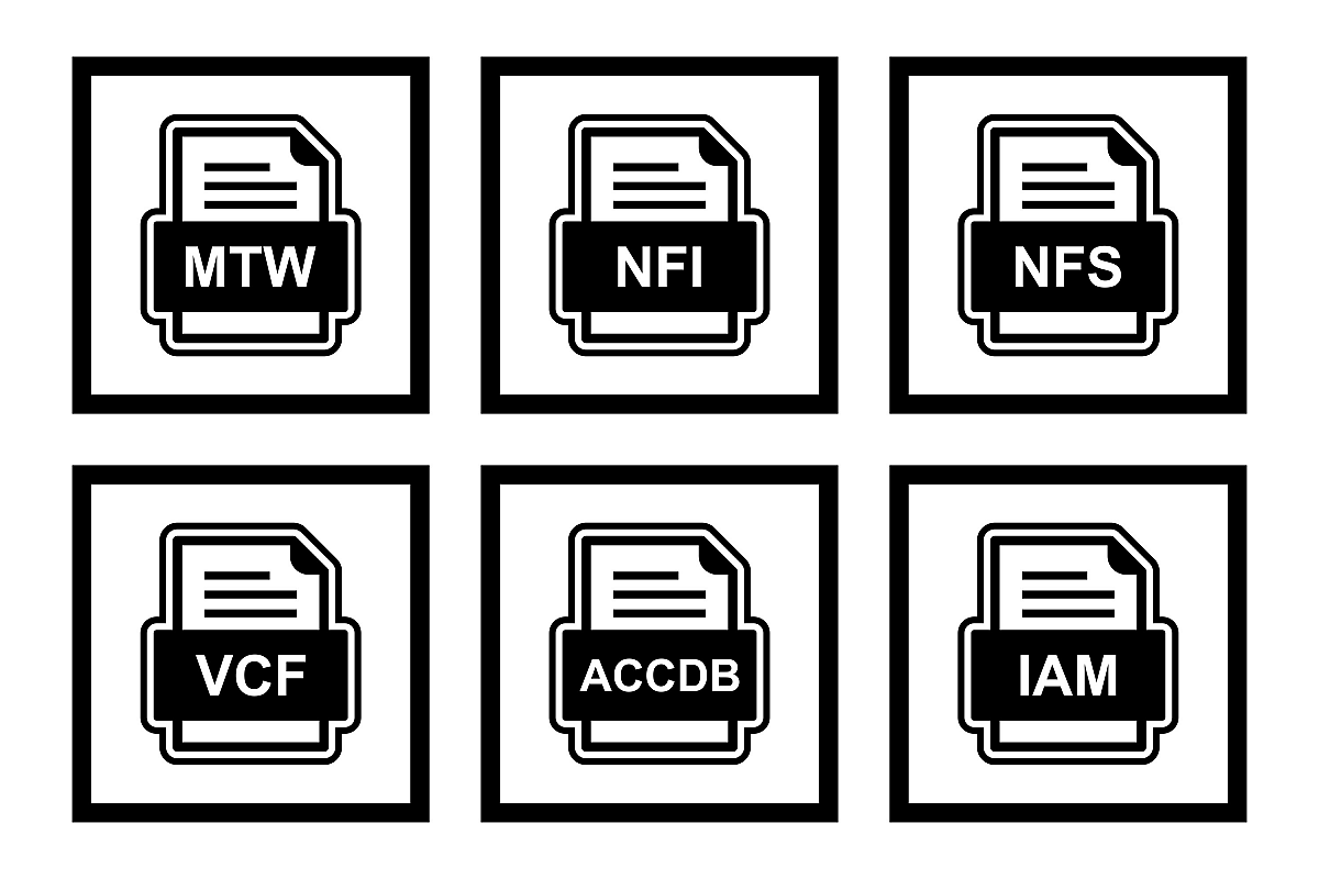 Set Of File Formats Icons example image 1