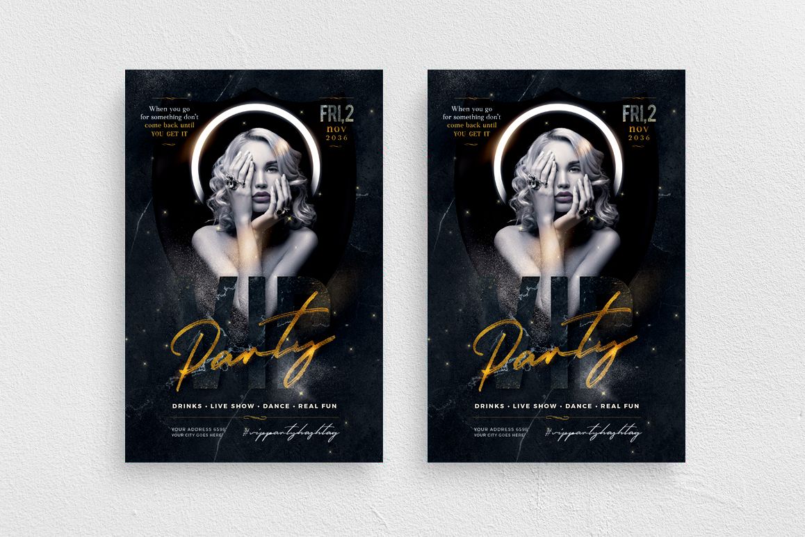 Vip Party Flyer Template example image 1