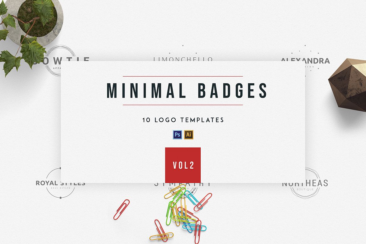 Minimal Badges | vol.2 example image 1