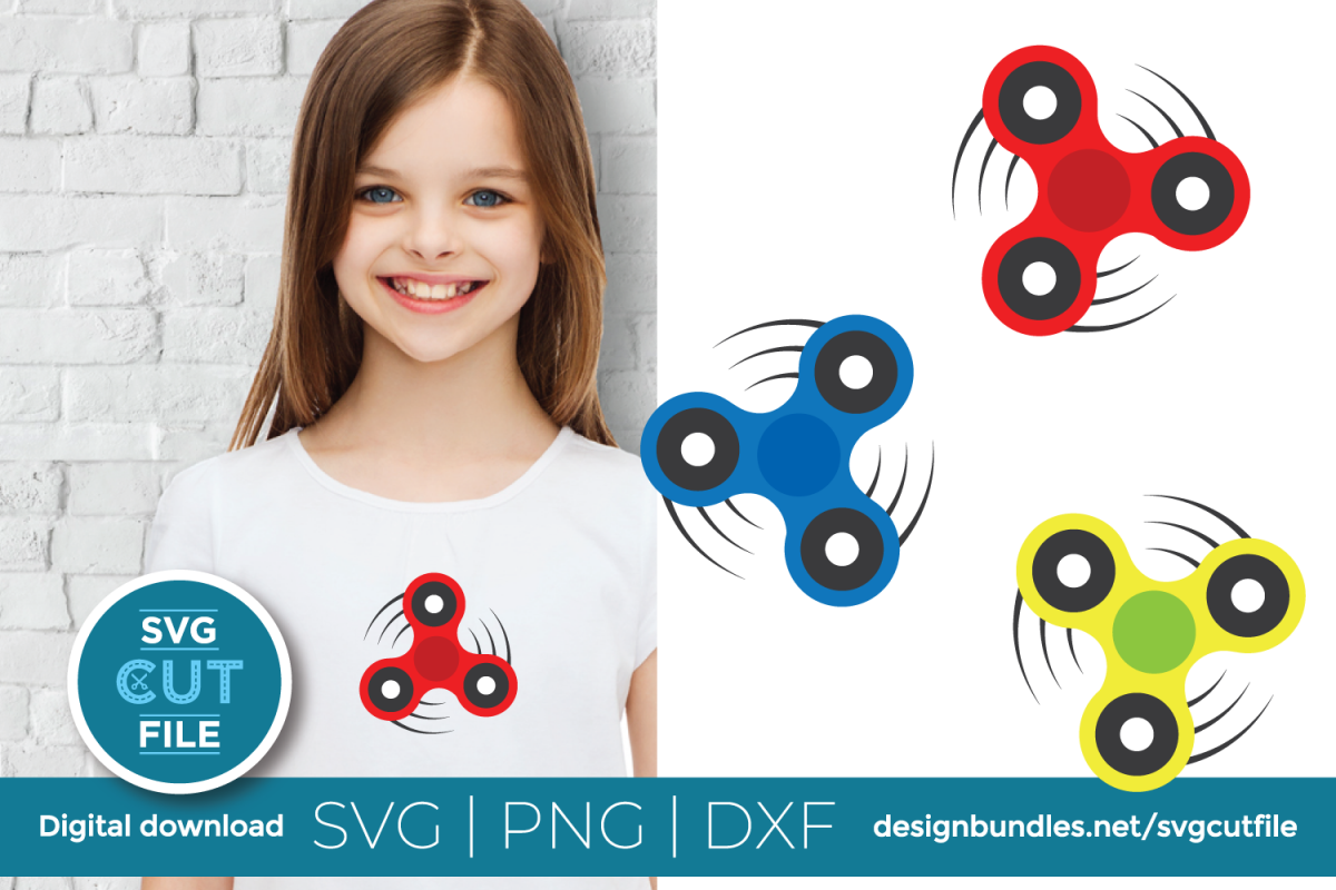 Fidget spinner svg bundle - Boy toy - Hand spin master example image 1