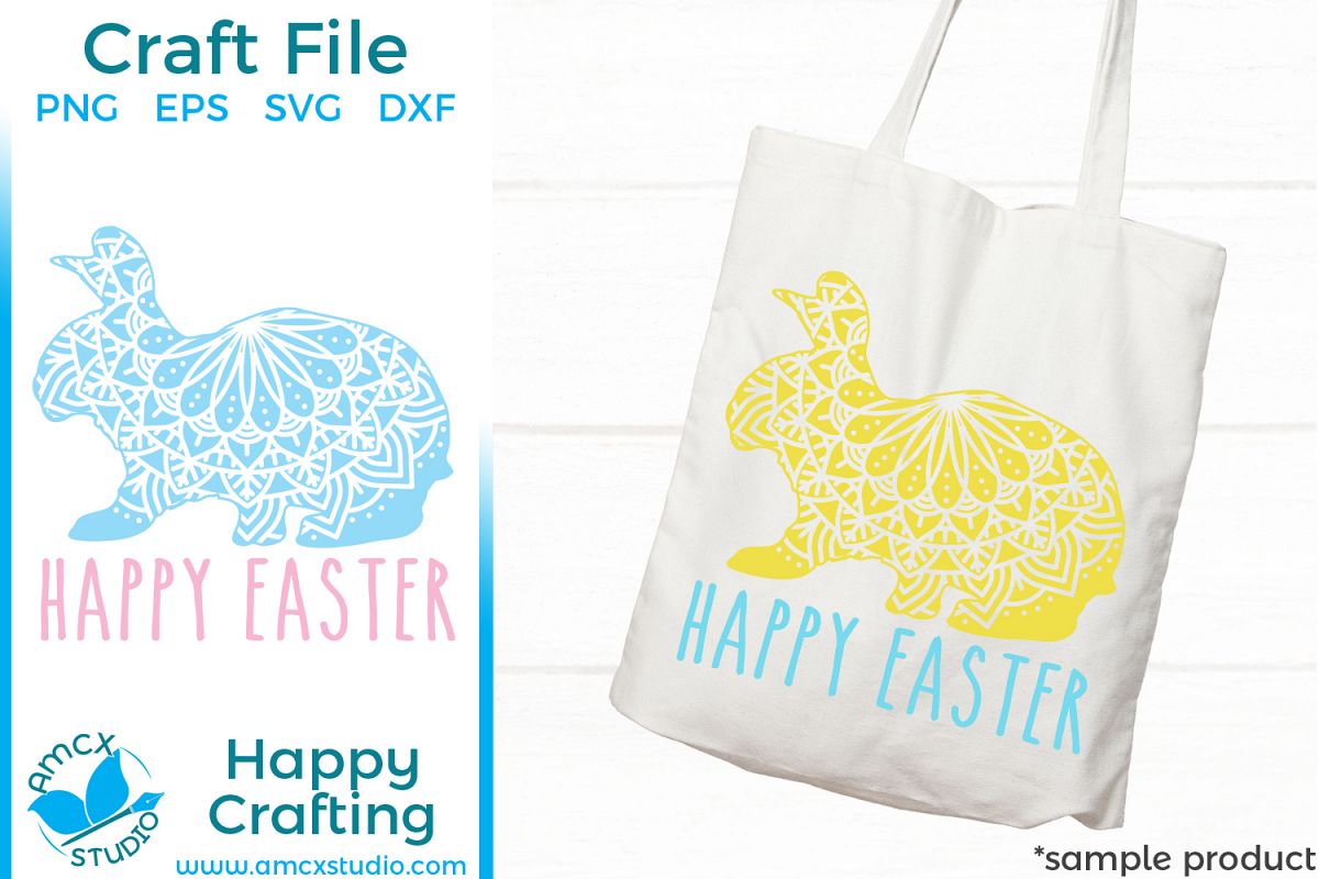 Download Easter Bunny Mandala Basket SVG file