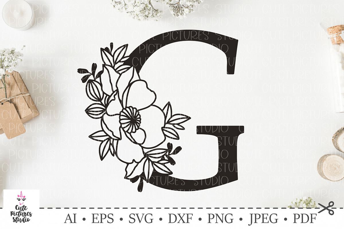 Free Free 288 Floral Monogram Letter Svg SVG PNG EPS DXF File
