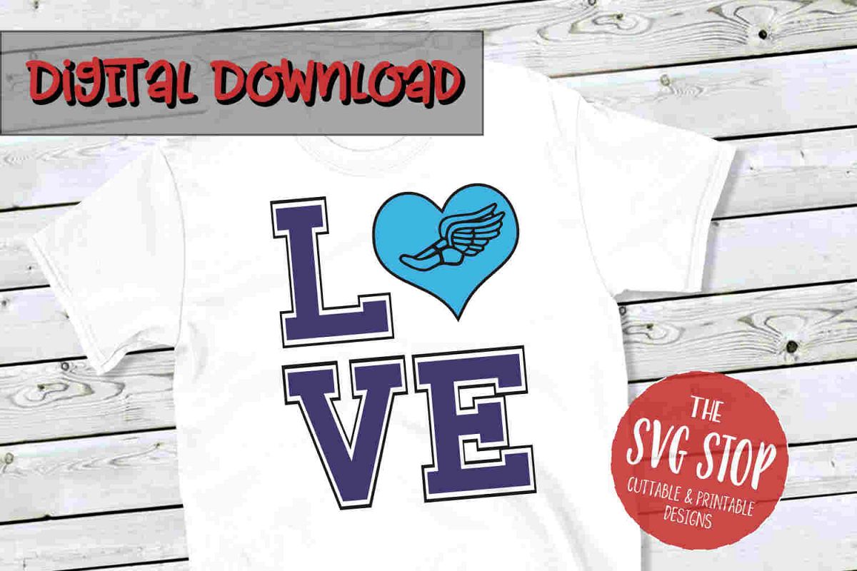 Love Cross Country -SVG, PNG, DXF example image 1