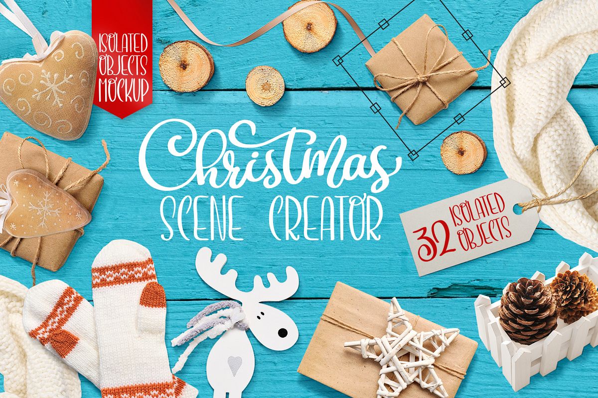 Christmas scene creator, isolated items example image 1
