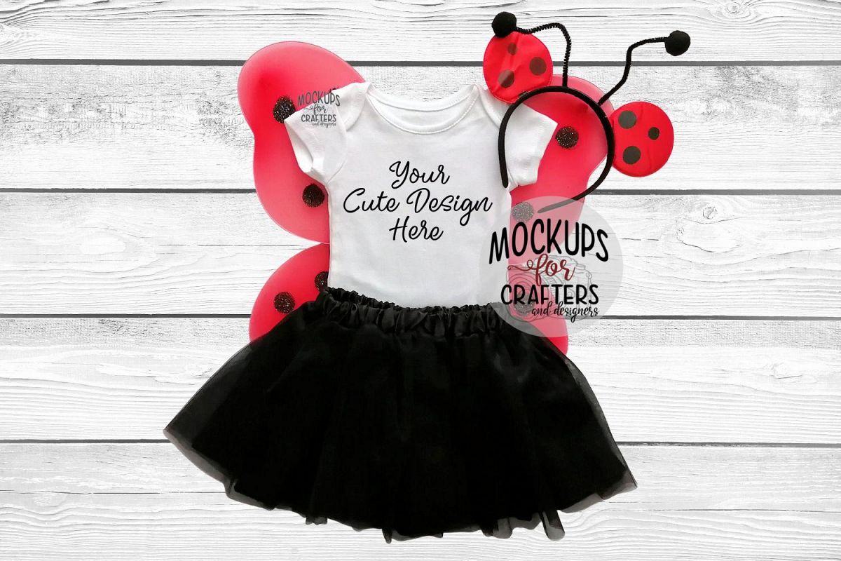 Baby Bodysuit, baby one piece - Ladybug theme example image 1
