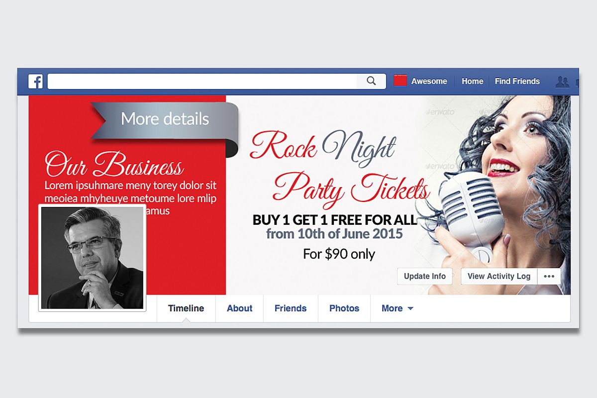 Music Concert Facebook Timeline Cover example image 1