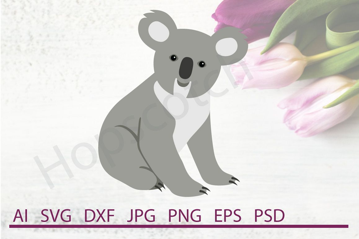 Koala Bear SVG, Animal SVG, DXF File, Cuttable File