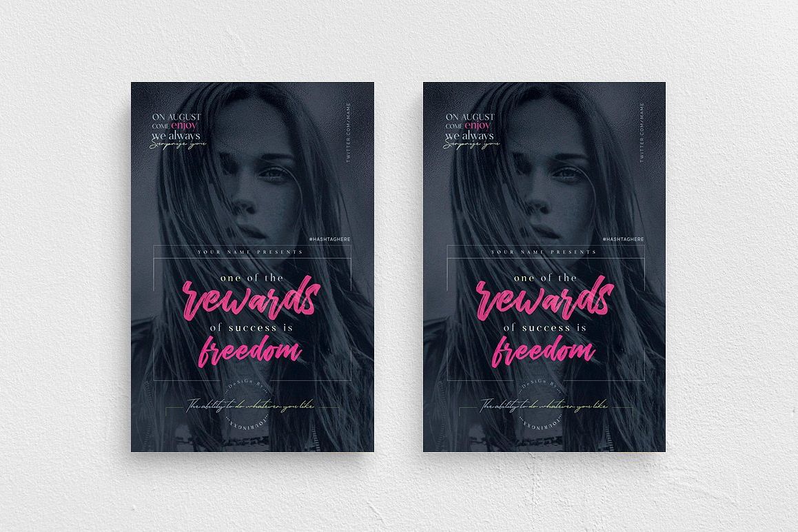 On Of the Rewards of Success is Freedom Flyer Template example image 1