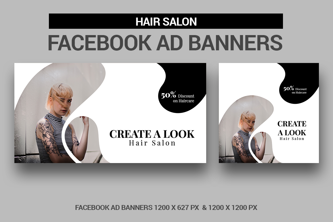 Hairs Salon Facebook Ad Banners example image 1