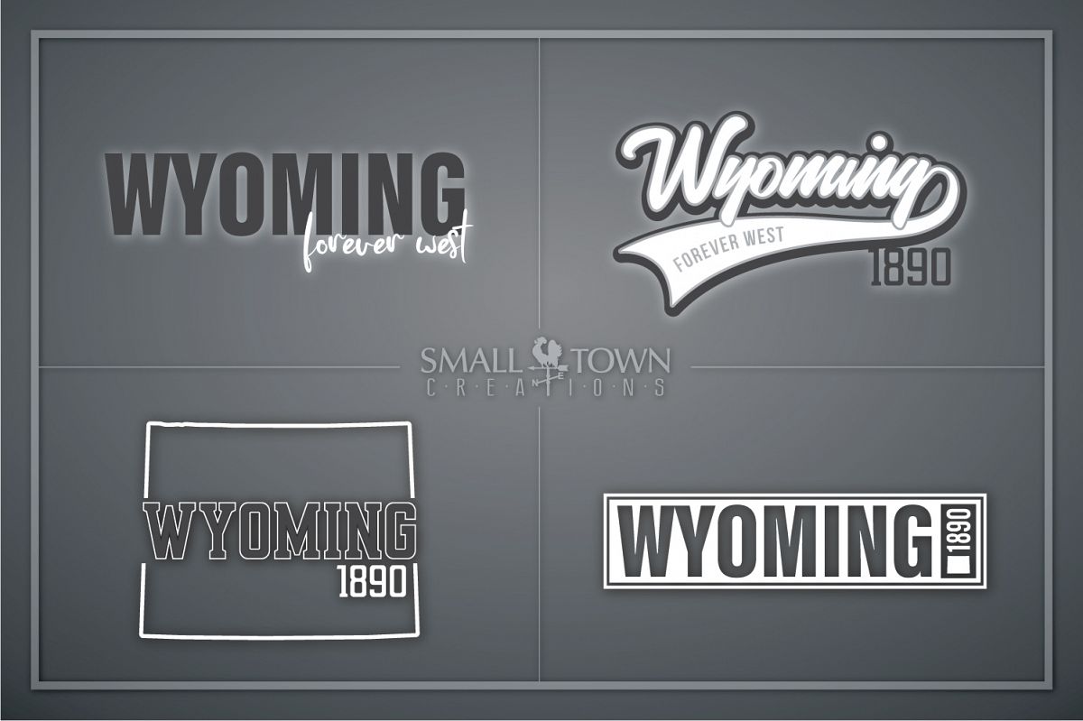 Wyoming, Forever West - slogan, Logo, PRINT, CUT & DESIGN example image 1