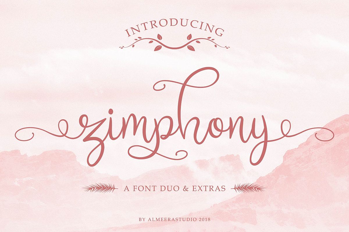 Zimphony Font Duo example image 1