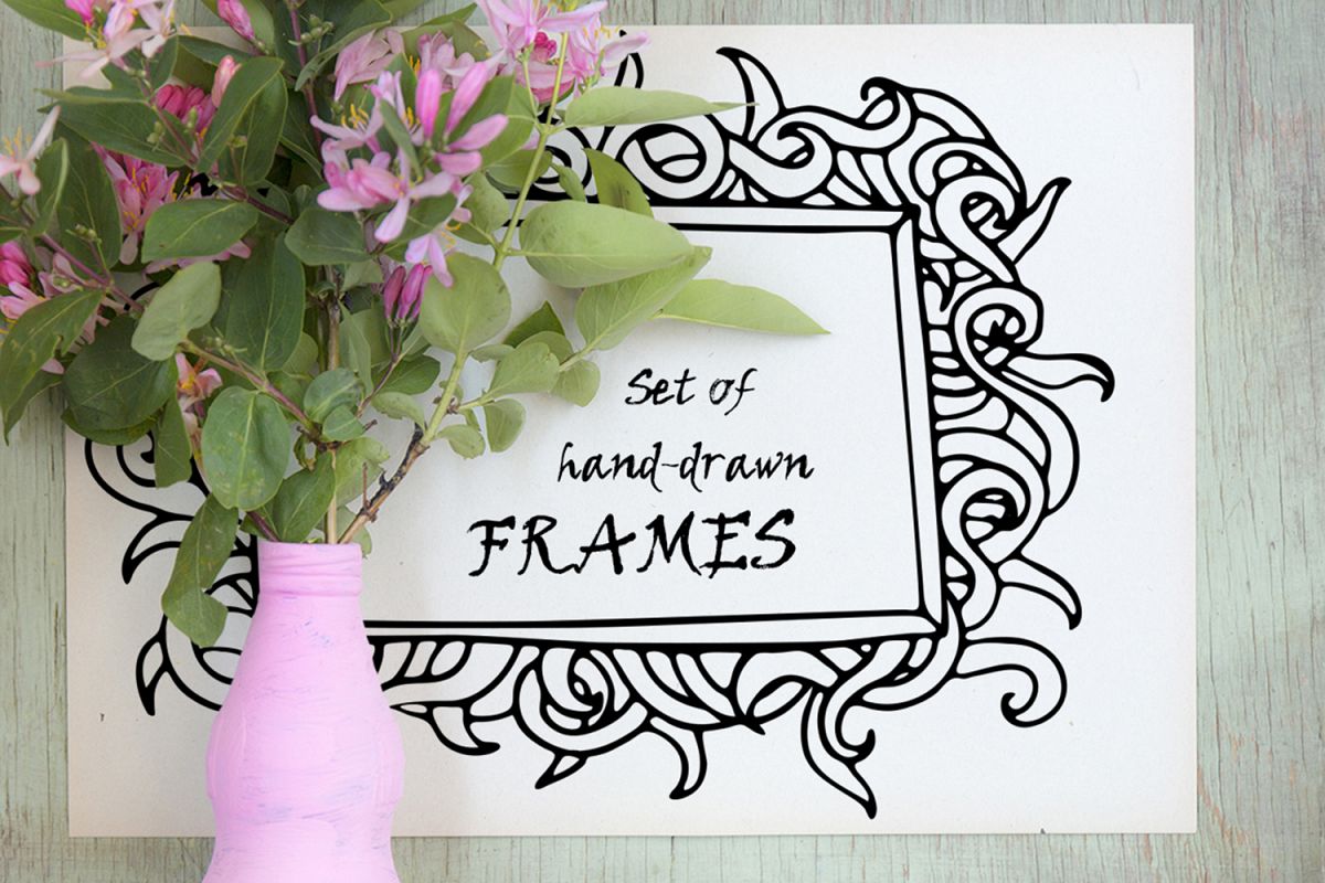 Hand-drawn frames collection example image 1
