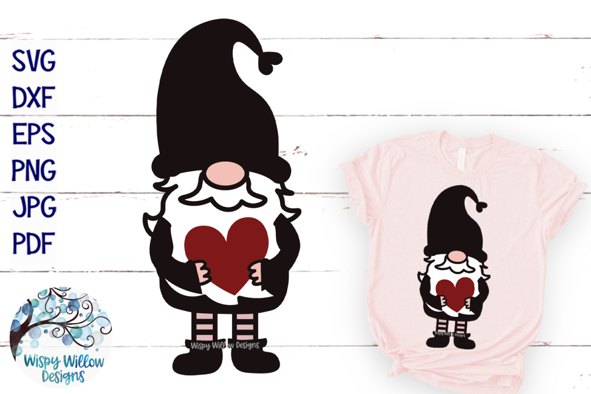 Gnome with Heart SVG | Valentine's Day Gnome SVG
