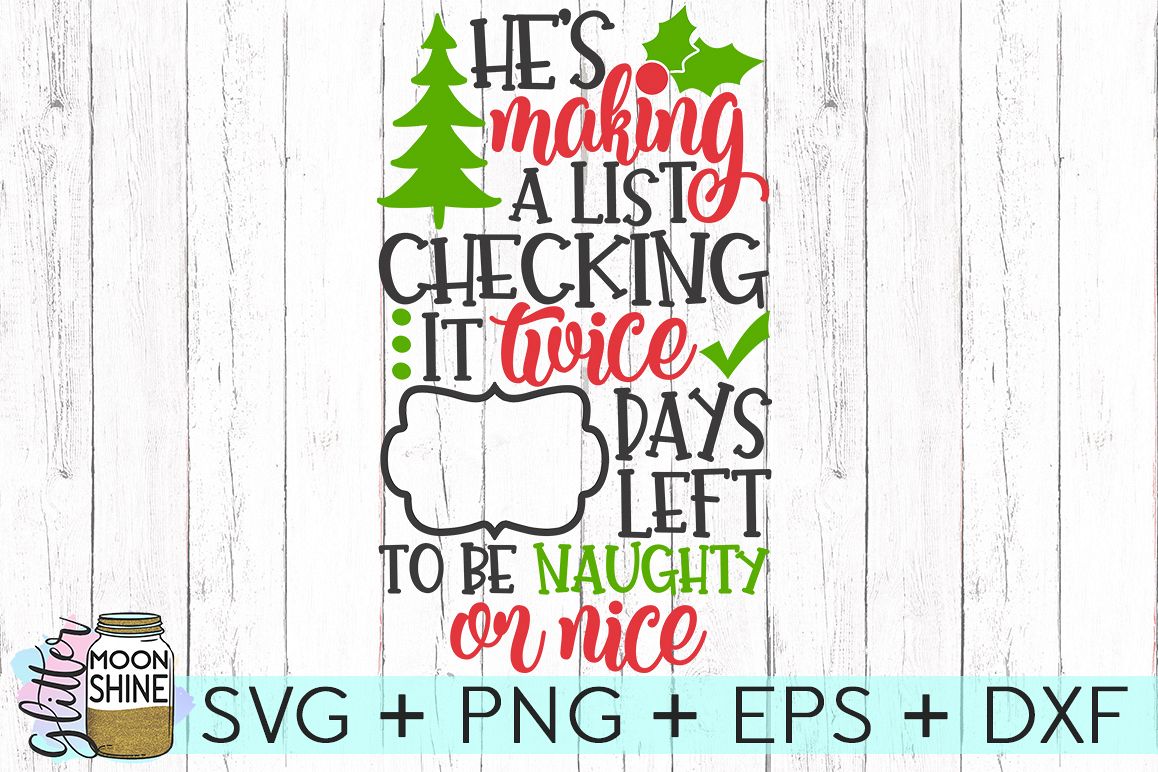 Santa Christmas Countdown SVG DXF PNG EPS Cutting Files