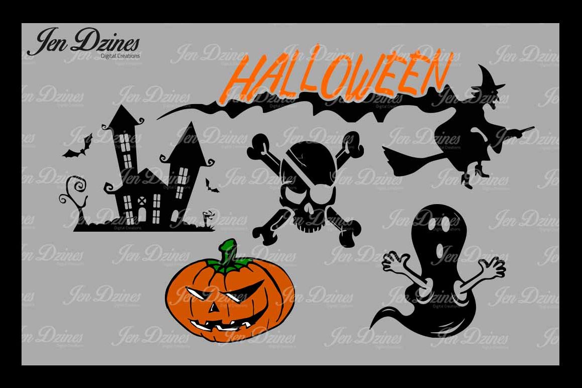 Halloween SVG DXF EPS PNG example image 1