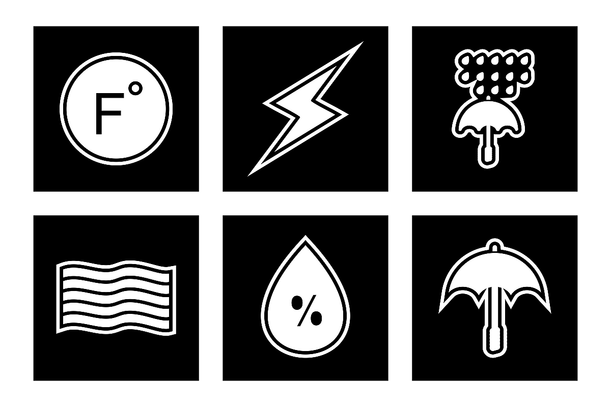 Set Of Weather And Season Icons example image 1