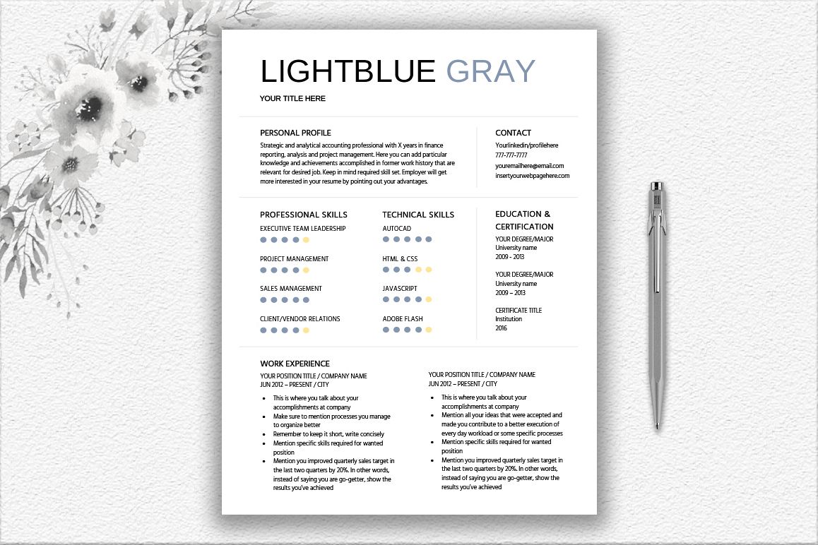 Resume Template Design example image 1