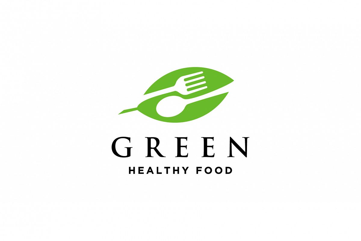 green healthy food logo example image 1
