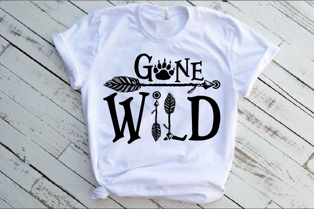 Gone Wild SVG Bear Paw Arrow Stay One Birthday baby 1533s example image 1