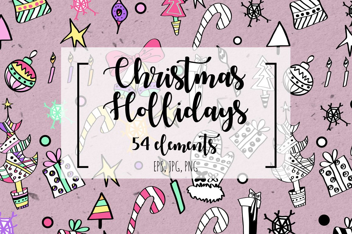 Christmas Hollidays set. example image 1
