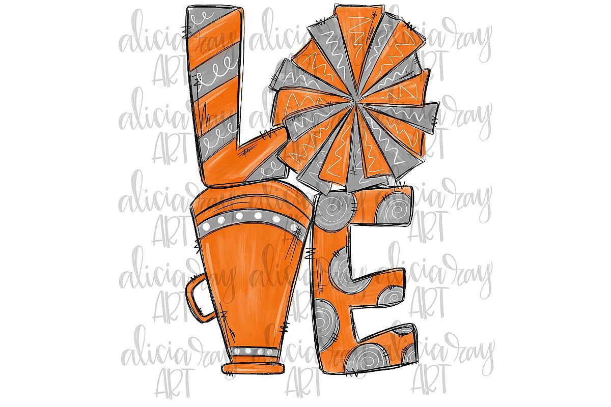 Cheer Love Orange and Gray example image 1